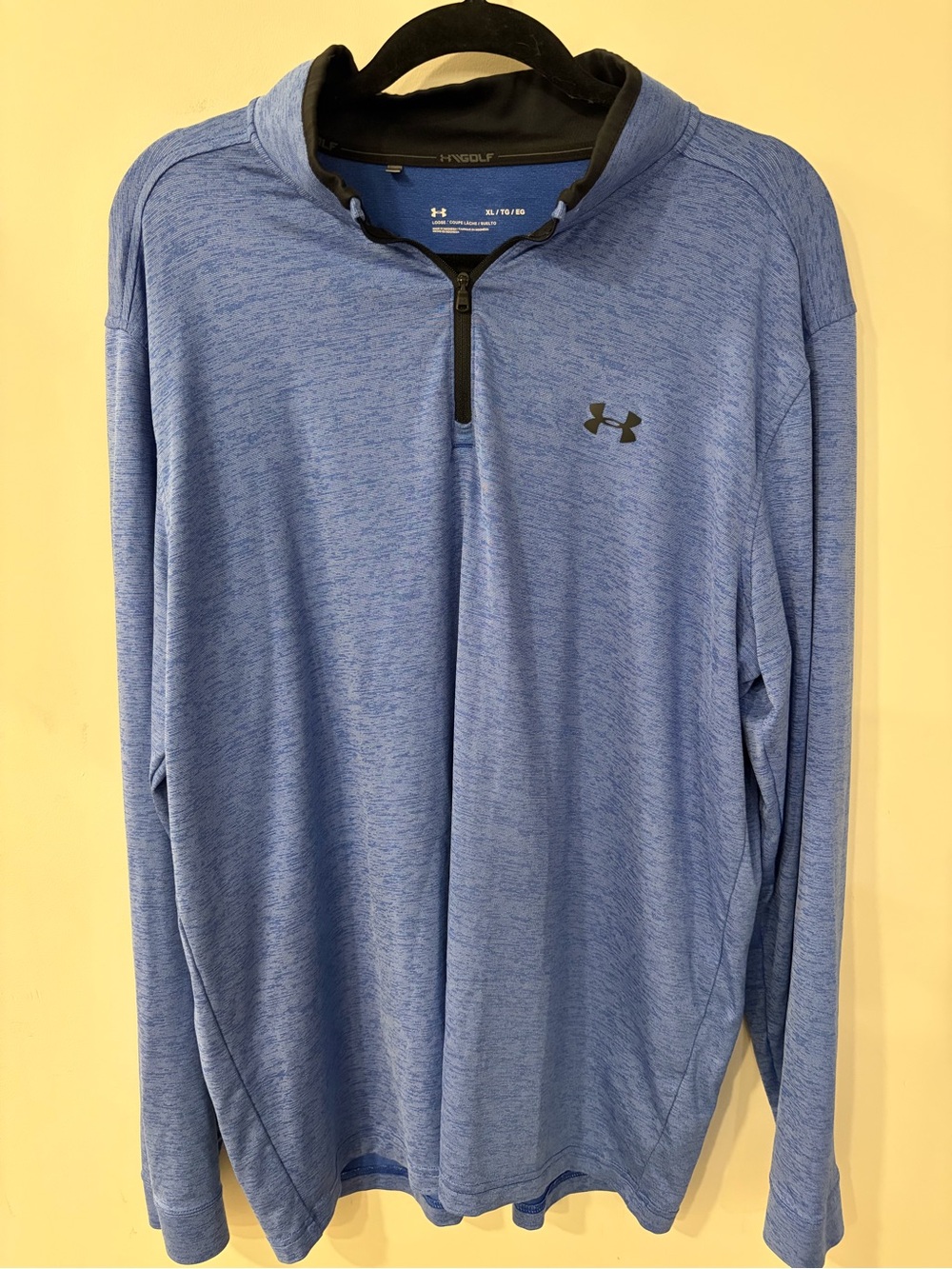 Under Armour Men’s Heathered Light Blue Half-Zip Performance Pullover